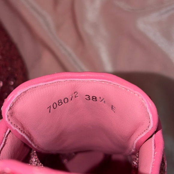 Alexander McQueen Glitter Women’s Sneakers in Printers Pink - 38.5 / 8.5 - Picture 5 of 10